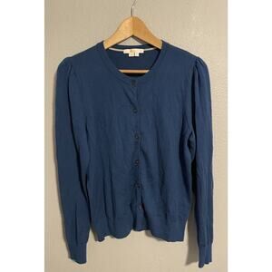 Boden Womens Cardigan Size 10 Blue Wool Stretch Lightweight Normcore Neutral